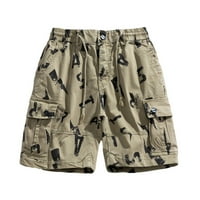 Lilgiuy Bermuder kratke hlače za muškarce Ljeto na otvorenom Ležerne prilike imaju džepove Izvlačenje