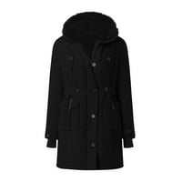 Žene plus veličina zimski kaput reverl ovratnik jakna s dugim rukavima vintage zgušnjava kaput jakna