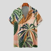Amidoa muške hawwian majica casual stilski kratki rukav vintage cvjetni ispis ljetna tropska praska