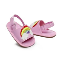 Modne bebe slatke sandale za meko-pile za mališane boje bijelih oblačnih sandala ružičaste