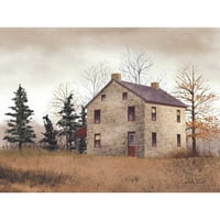 Jacobs, Billy Crni moderni uokvireni muzej umjetnički print pod nazivom - Stara kamena kuća
