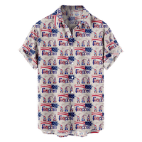 4. jula Muška havajska majica USA Nacionalna zastava košulja košulja Ovratnik dnevna odjeća za odjeću