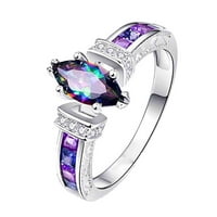 Wefuesd nakit za žene za žene ženski modni prsten vjenčani zaručni prsten za rođendan Valentinovo nakit poklon prsten srebrni 2xl