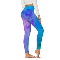 Symoidni ženski treninzi - Djevojke gamaše mršava tiskano tiskano visoke rastezmerne tajice hlače yoga