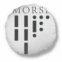 Morseov kôd zastupanje za reprezentaciju za reprezentaciju u okruglom bacanju Jastuk za uređenje doma
