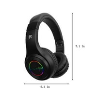 Vrijeme i Tru Bluetooth slušalice preko uha sa LED, sklopivim bežičnim i ožičenim stereo slušalica Micro