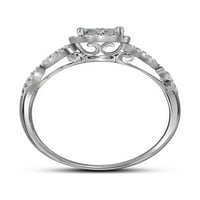 Jewels 14kt Bijela zlatna princeza Diamond Bridal Wedding Ring Band Set CTTW