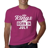 Kings rođeni su u julskoj grafičkoj majici Humor Muška, Fuschia, 2xL
