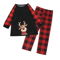 Danas gromobrana ZKCCNUK božićni roditelj-dječji set plairan kućna odjeća pidžamas dvodijelni dijete