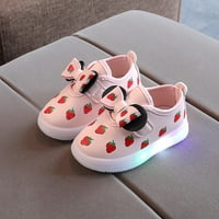 Leesechin ponude cipele s dupetom proljeće i ljeto majore LED svjetlo Girls Bow jagode Baby casual svjetlosne
