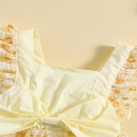 Musuos Baby Girls Romper haljina Daisy cvjetna čipka Tulle Tutu Onesie Backlex Bodysuit