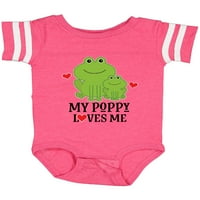 Inktastic moj poppy voli me unuka žaba poklon baby boyysuit