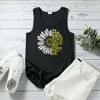Ženski ljetni tenkovi bez rukava Slatka cvijeća Daisy Graphic Casual majica za odmor Najbolje ženke