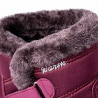 Ženske zimske pune boje drže tople cipele za gležnjeve plus baršunaste čizme ravne snežne čizme