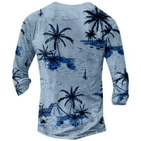 Košulje za vježbanje za muškarce Ljetna kokosova stablo plaža Plaža za odmor Modni trend majica smeđa