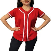 Lappel ženski bejzbol gumb dolje dresovi na kolut za sportske uniforme veličine xs do 2xl kratkih rukava