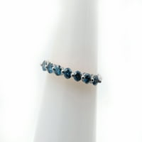 DazzlingRock kolekcija okrugla plavi dijamantni kameni za žene za žene za žene u 10k bijelo zlato, veličine