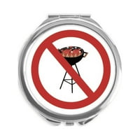 Logotip bez kuhanja Art Deco modna ruka Kompaktno zrcalo okruglo Prijenosne džepne staklo