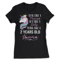 2. rođendanska majica jednoroga starijih godina djevojke