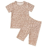 Bjutir Dva odijela za djevojčice Toddler Ljeto Novo pidžame Čisti pamučni šumski i mladi top beba začepljenice