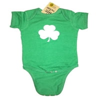 Ekran štampan Shamrock Baby Bodysuit Irski zeleni