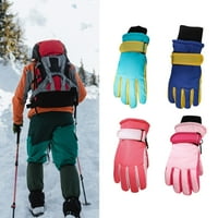 Xinqinghao casual rukavice zimske skijaške rukavice tople rukavice slatke tiskane biciklističke rukavice meke rukavice zelene boje