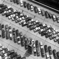 Pogled iz zraka parkirana na parkiralištu, autobusni kolodvor Lučke uprave, Manhattan, New York City,