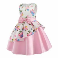 Ljetne djevojke oblače nova dječja suknja kratkih rukava elegantna haljina za haljinu haljina