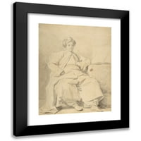 Jean-Honoré Fragonard Black Modern Framed Museum Art Print pod nazivom - Sultan