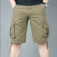 Muškarci Teretni kratke hlače ispod $ radne odjeće Tanak multi džepni zatvarač s ravnim nogama Sportske