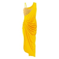 Tking Modne žene Ljetna casual geometrija tiskana haljina V izrez špagete kaiše mini haljina elastična