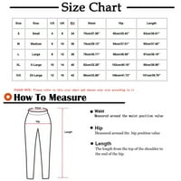 Ženske casual pantalone Regularna fit kamuflažna tipka za tisak patentni patentni struk ravne hlače