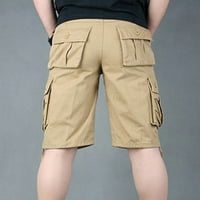 Smanjeni teretni kratke hlače za muške kratke hlače od vitkih motora s više džepa patentni zatvarač