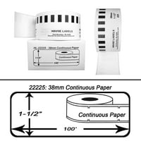 Rolne; Kontinuirani papir, Houselabels kompatibilni sa bratom DK - kontinuirane naljepnice za papir