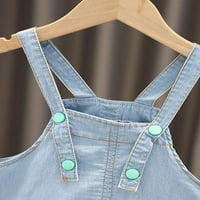 Toddler Baby Boy Girl Girls Striped The Majica sa suspenderskim kratkim kratkim džepom Set za odjeću,