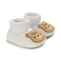 Welliumy novorođenčad plijeni pletene cipele od krevetića meke jedine čizme papuče s podnim čarapama u zatvorenom laganom prvom hodajućem bijelu 12 mjeseci