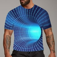 Majice muške majice Muške 3D Novelty Thirs Men Graphic Funny Tees 3D Print CrewNeck Skraćeno Ležerne