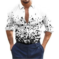Kayannuo Muška majica s dugim rukavima s dugim rukavima za muškarce Muška majica Nezasnivanje tiskane majice s dugim rukavima Plaža Redovna majica Ležerne košulje