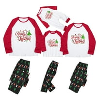 Arent Chinjoss Božićno drvce Print roditeljski dječji karirani pantalone s dugim rukavima Pajamas Početna