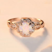 Zlatni prstenovi Rose Gold Diamond Ringstone prstena Legura nakita prstenovi za žene modne cirkonske