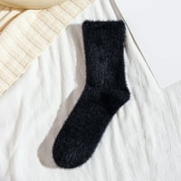Dyfzdhu ženske čarape jesen zima plus baršunaste podstavljene termalne ručnike Solene boje duge pamučne