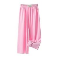 Cleance Girls Hlače Toddler Kids Slatke slatke svilene svilene hlače hlače hlače hlače hlače, vruće ružičaste