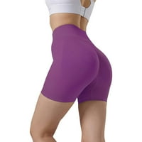 Ženska breskva joga hlače fitness elastično prozračno dizanje casual sportskih trčanja fitness hlače