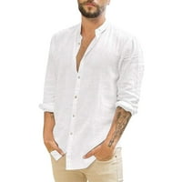 DTIDTPE Flannel majica za muškarce muške ležerne košulje dugih rukava s dugim rukavima na vrhu košulja