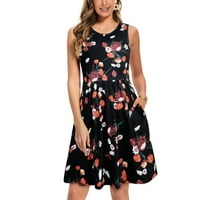 Ljetne haljine za žene Ženska modna mini haljina Ljetna digitalna ispis Sundress preklopkaste haljine