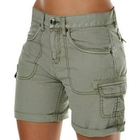 FSqjgq Ženske kratke hlače udobne ženske kratke hlače Ženska labava čvrsta boja Mini pantne ljetne plažne