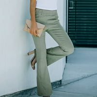 Ženski višak struka vise visoke hlače za široke elastične traper širine