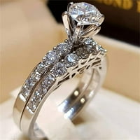 Ženska modna ruža Dijamantna prstena za Valentinovo Prsten Prsten Prsten svjetlo Elegantni prsten Novi kreativni prsten može se složiti za nošenje