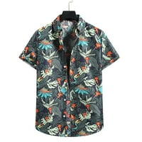 MAN Bluza Ljetna moda zgodna muška košulja kardigan košulja Cvijeća kratkih rukava Majica Plaža DailyAy