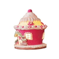 Božićna kuća od medenjaka, svetlo do dekora od medenjaka, božićna sela Candy House, stoltop Božićni